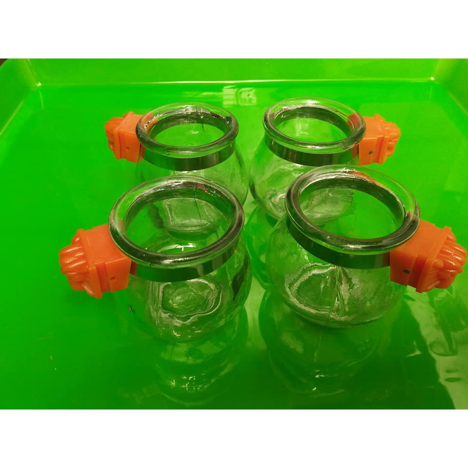 Combo 4 Cóng ăn thủy tinh dành cho tất cả các loại chim