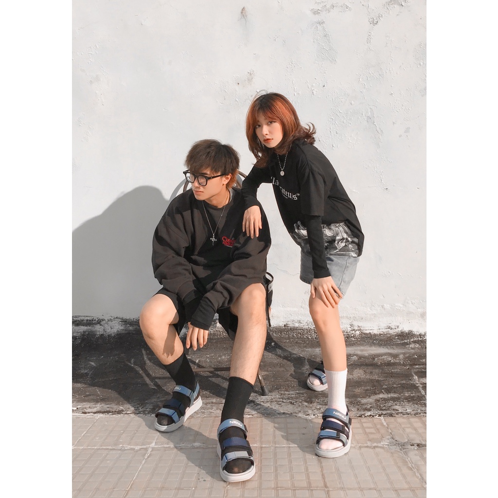 Giày Sandal 3 quai Nam Nữ Nanu 11 - quai sau có thể tháo rời