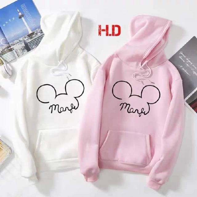 Áo hoodie tai Mickey chữ HDA0919