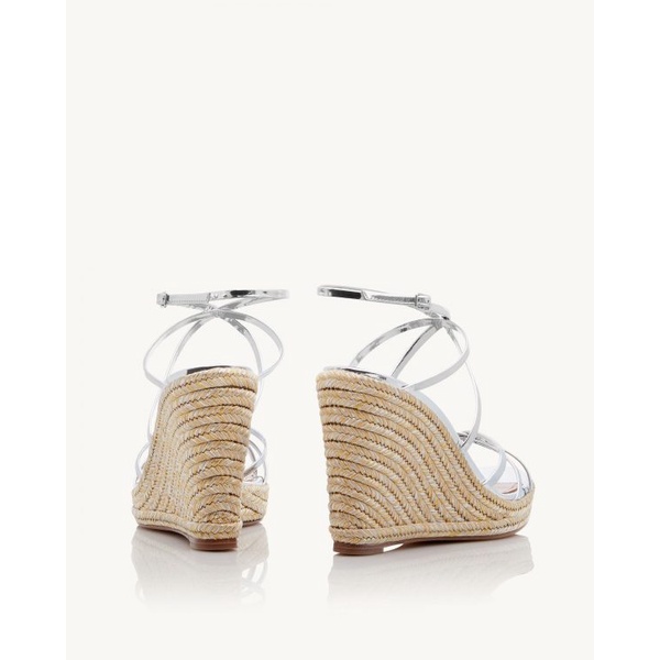 Giày Cao Gót Đế Cói Dạng Xuồng Nữ Quai Đan Chéo Màu Gold Màu Bạc, Giày Sandal Cói Cho Nữ Cao Cấp Hàng Hiệu 10 Phân