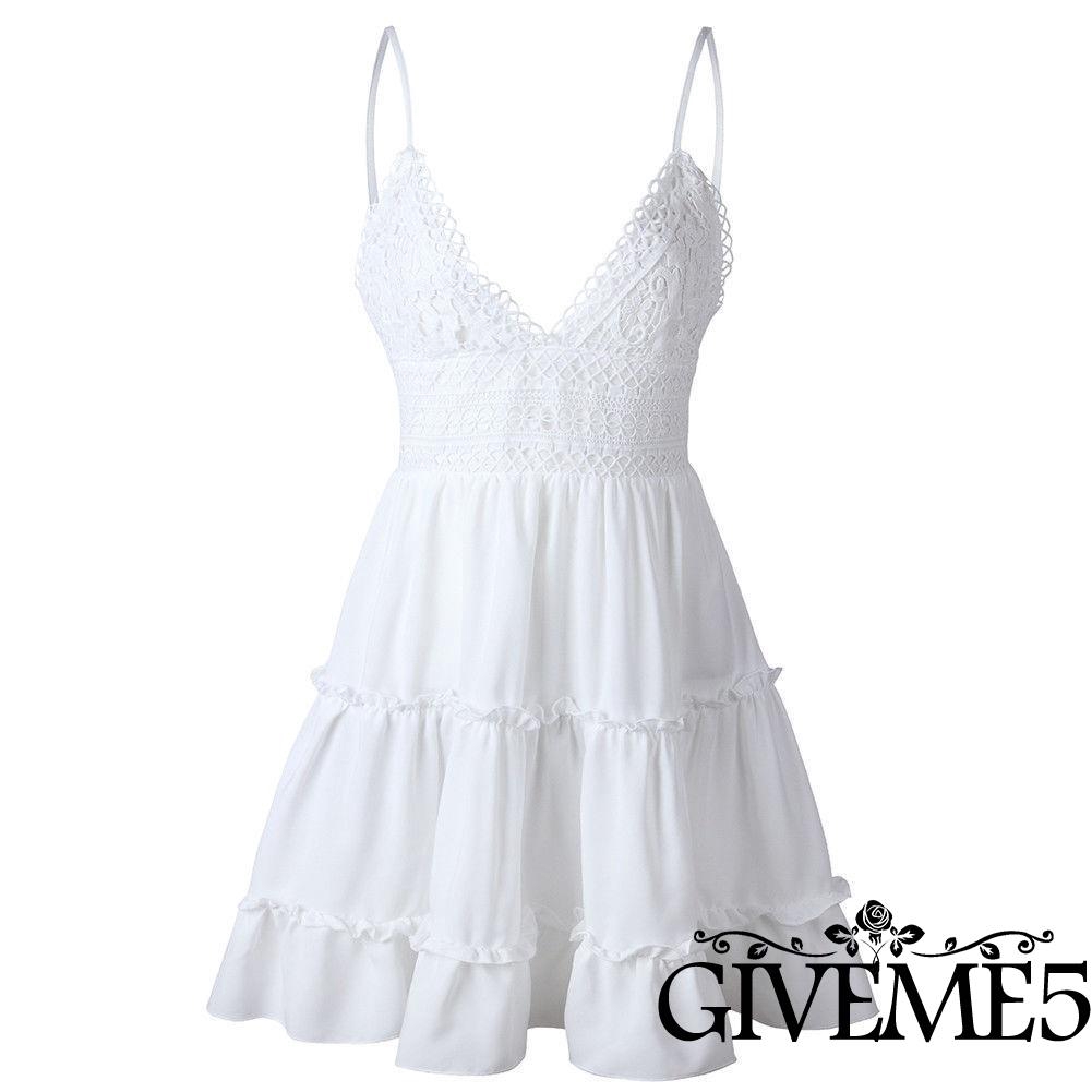 Đầm ren dáng xòe sát nách phong cách thanh lịch dành cho nữ