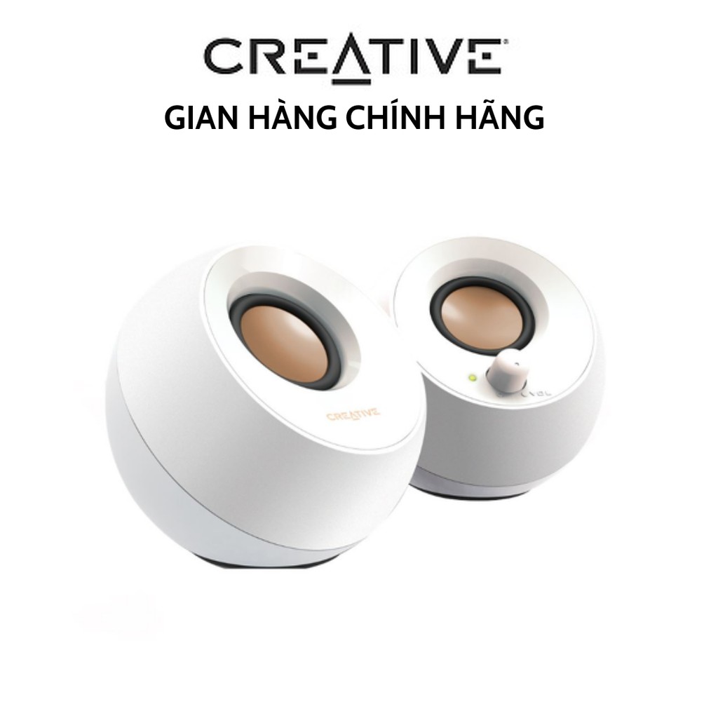 Loa vi tính Creative Pebble White - [Hàng Chính Hãng]