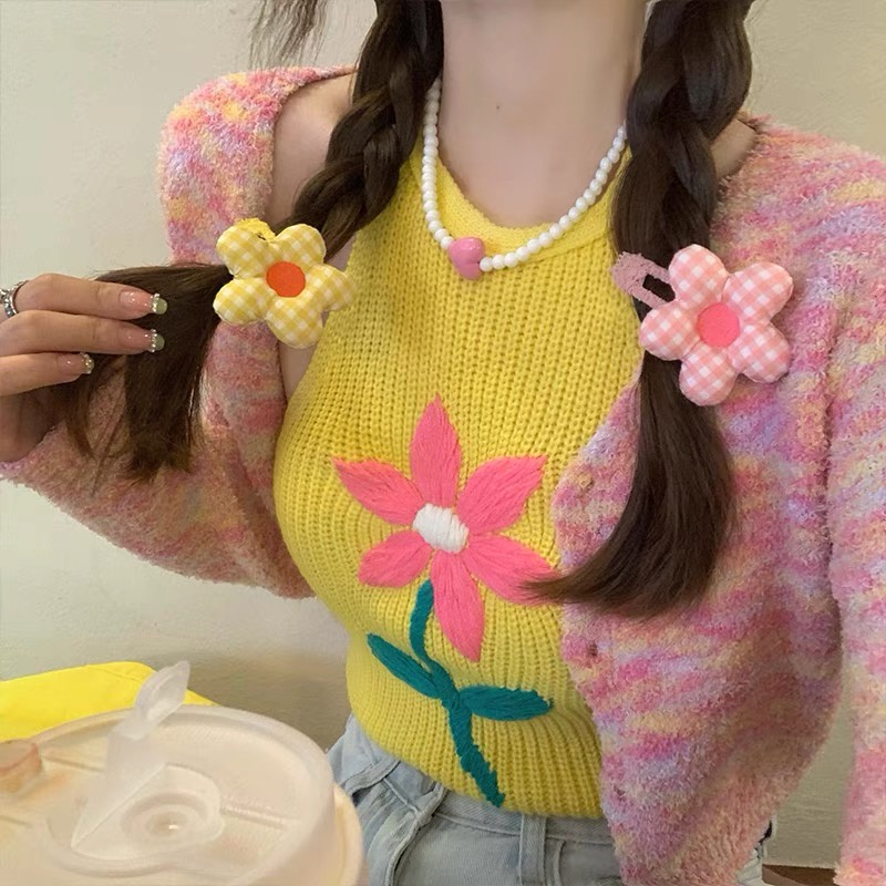 Áo Dệt Kim Không Tay Thời Trang Mùa Hè Dành Cho Nữ