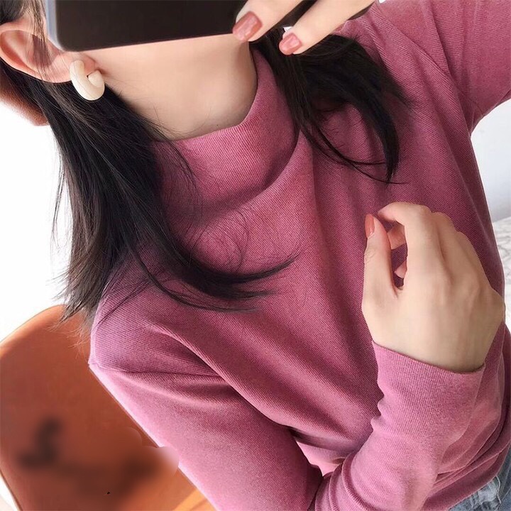 Áo Len Nữ, Áo Giữ Nhiệt Mùa Đông Dáng Hàn Quốc Dễ Thương, Co Giãn Và Sưởi ấm Cực Tốt