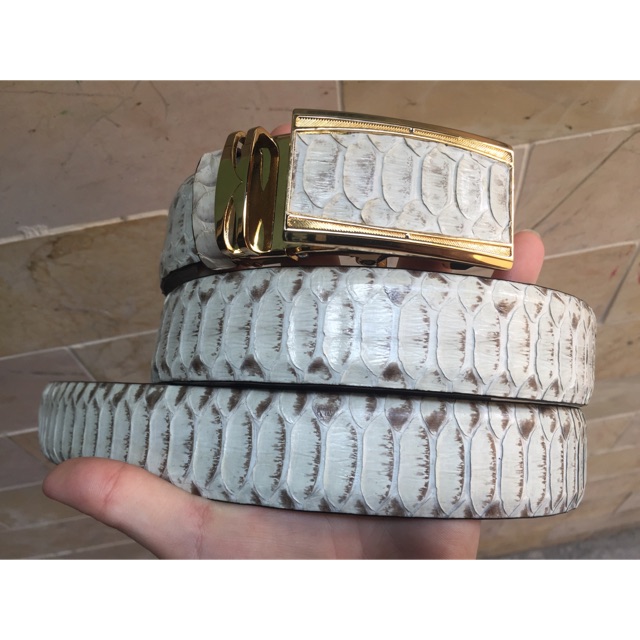DÂY NỊT DA TRĂN MÀU TRẮNG S35 CÁ SẤU GÒ VẤP
