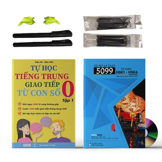 Sách - Combo: Tập Viết Ma Thuật 5099 Từ Vựng HSK1 - HSK6 + Tự Học Tiếng Trung Giao Tiếp Từ Con Số 0 Tập 1 + DVD quà tặng