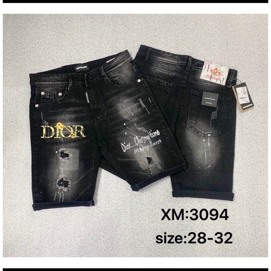 Hàng đẹp quần short jean nam cao cấp short ngắn chất bò thêu thời trang mẫu mới chuẩn đẹp