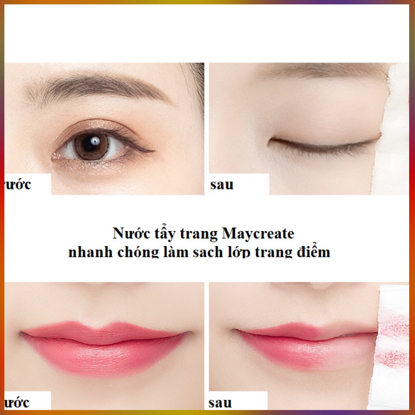 Nước tẩy trang MayCreate 300ml/Chai làm sạch sâu nắp thế hệ mới