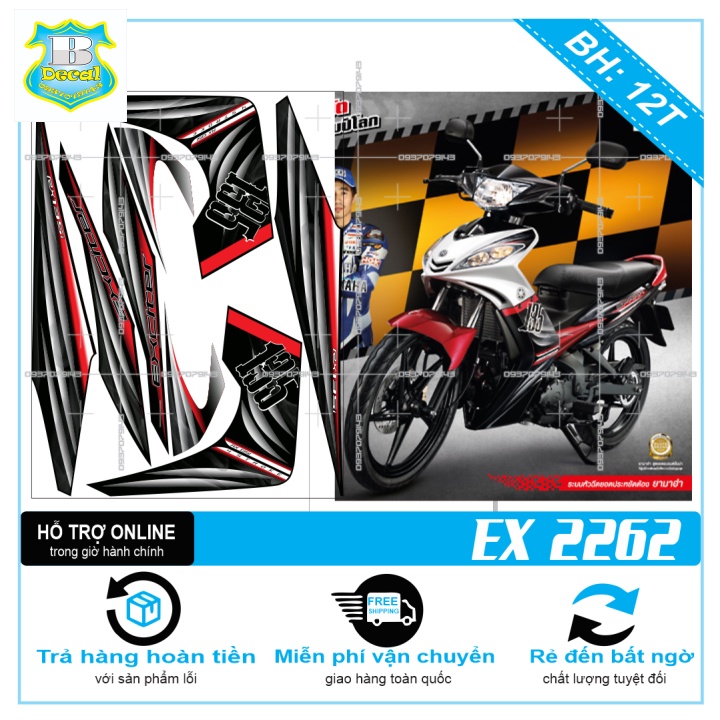TEM RỜI EX 2010 THÁI ĐỎ ĐEN 2262
