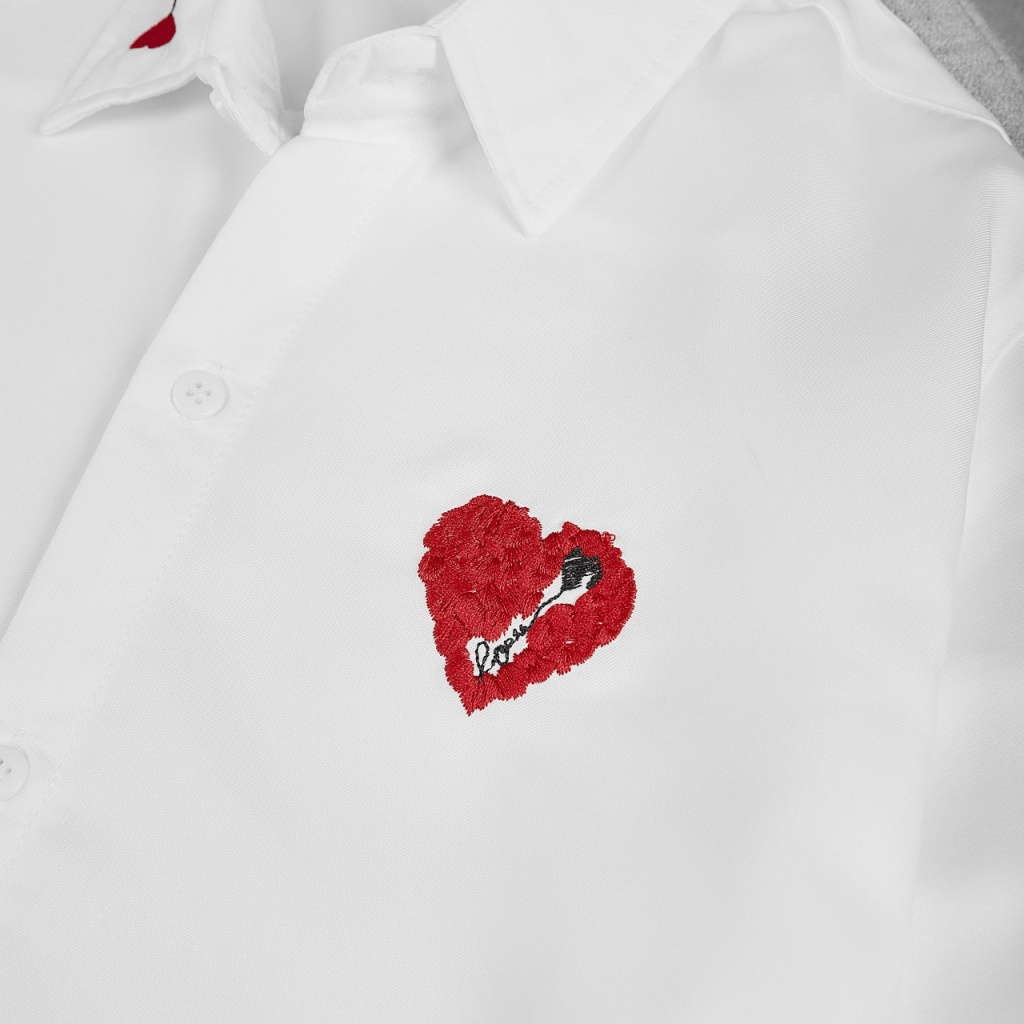 Áo Sơ Mi Nam Tay Dài Vải Lụa Cao Cấp Logo Thêu MY LOVE Phong Cách Soái Ca Nhẹ Nhàng Hot Trend [NEW UNISEX]