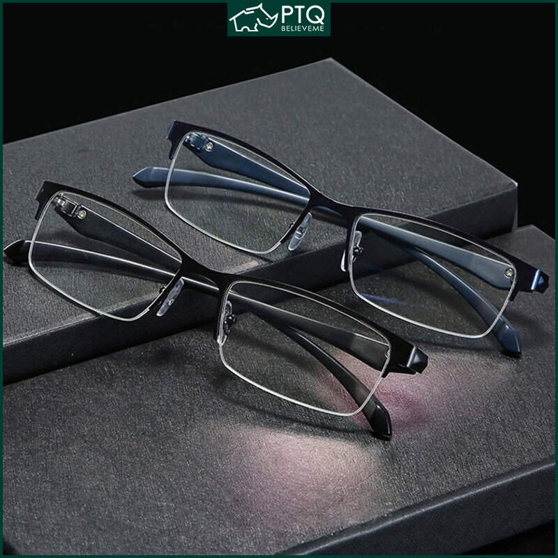 Kính Đọc Sách Nửa Gọng + 1.0 + 2 0 + 3 0 + 4.0 Phong Cách Doanh Nhân Cho Nam