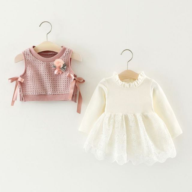 Set váy áo len QC