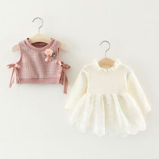 Set váy áo len qc