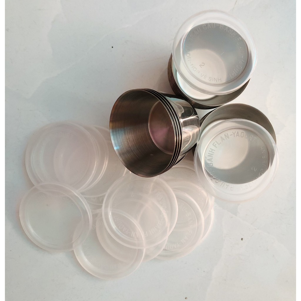 Khuôn bánh flan Inox 304 - có nắp đậy size 6cm - 7cm