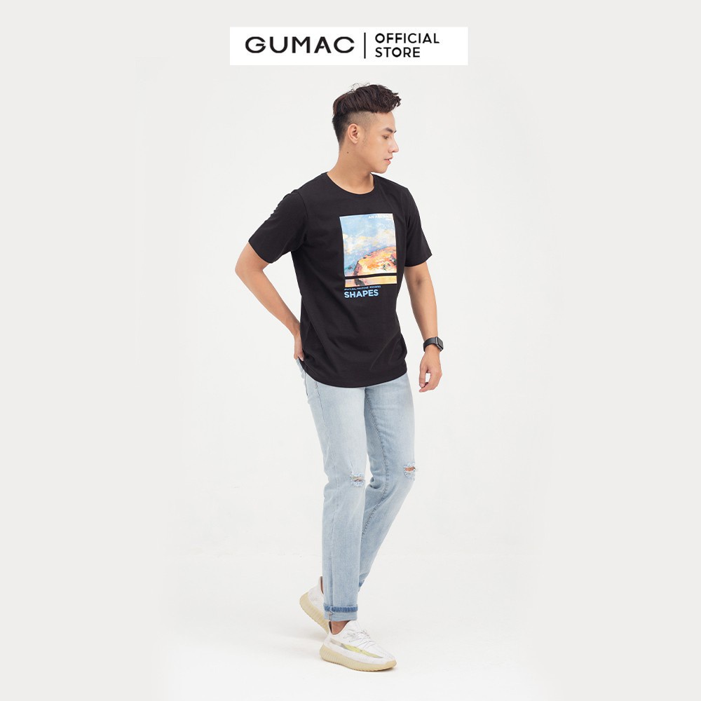 Áo thun nam in hình GUMAC phong cách lịch lãm, bảnh bao ATNB883