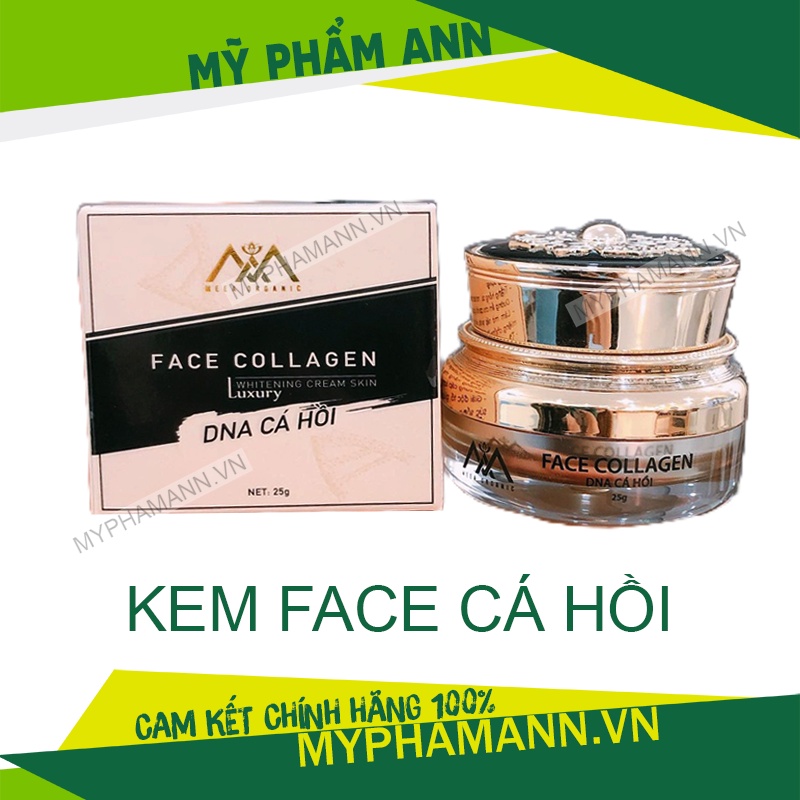Kem Face Collagen Luxury Whitening MeeA Organic Chính Hãng - Kem Face DNA Cá Hồi Hỗ Trợ Trắng Da Giảm Thâm Nám