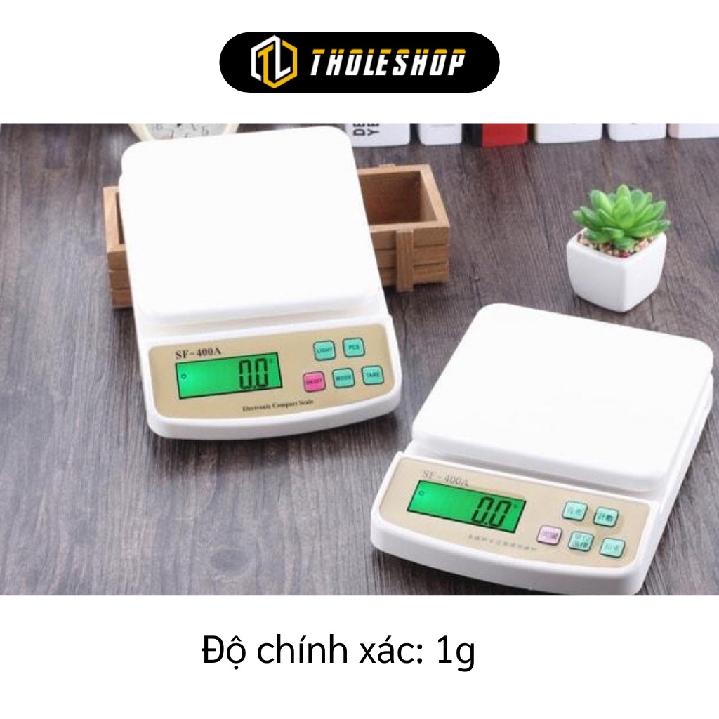 Cân nhà bếp - Cân tiểu ly điện tử để bàn nhỏ SF-400A tối đa 7kg độ chính xác 1g tặng kèm pin 2711