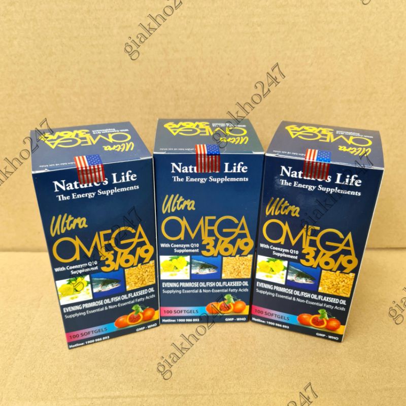 Combo 3 Hộp OMEGA 369 - Hộp 100 viên - Làm giảm mỏi mắt, khô mắt