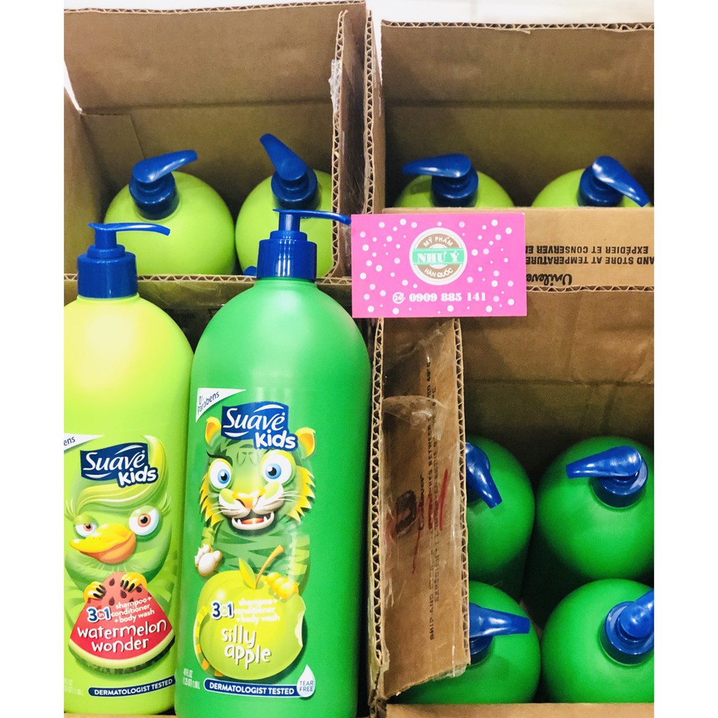 Tắm gội xả Cho Bé Suave Kids 3in1 1.18L