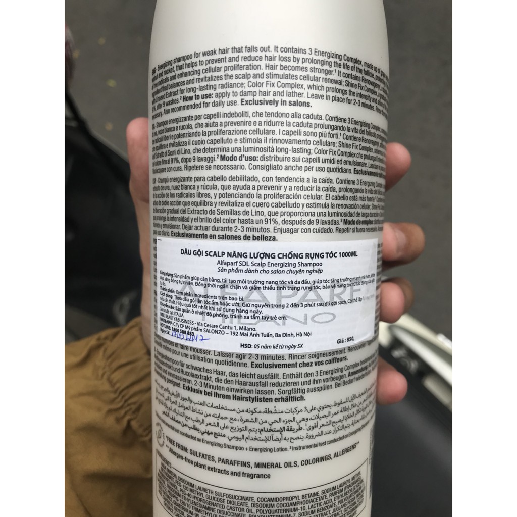 Best Seller Dầu Gội Chống Rụng Tóc Alfaparf Milano Semi Di Lino Scalp Care Energizing Shampoo 1000ml