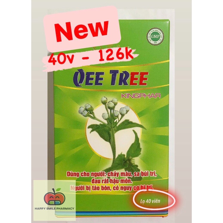 QEE TREE Kingphar (40 viên - new) - Hỗ trợ điều trị bệnh trĩ, táo bón kéo dài