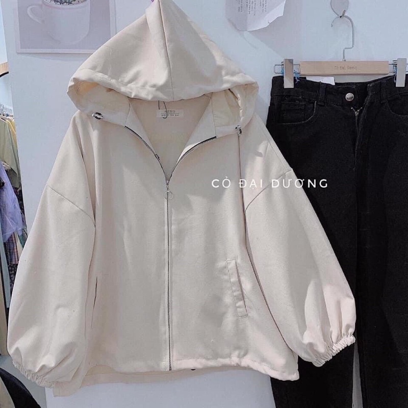 Áo khoác nữ nhung 3 màu basic mặc thu đông form rộng tay bồng, Áo khoác Basic Nhung Gân Ulzzang