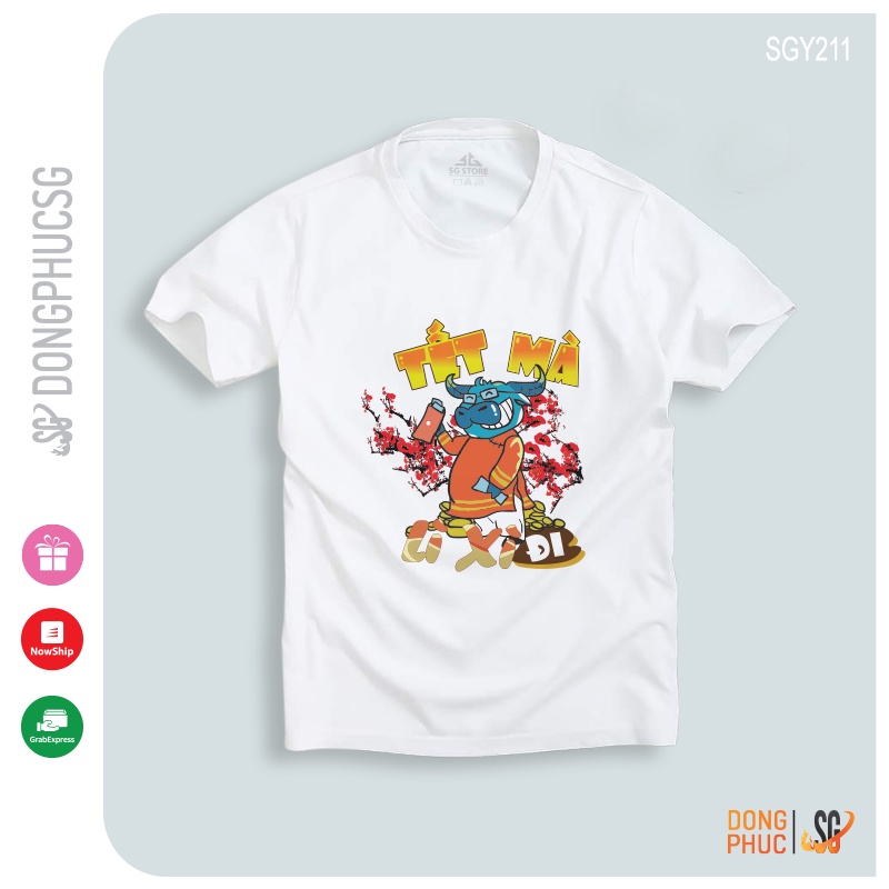 Áo thun Tết mà Lì xì đi - Tân Sửu - Đủ size cho gia đình (SGY233) | SGSHOP