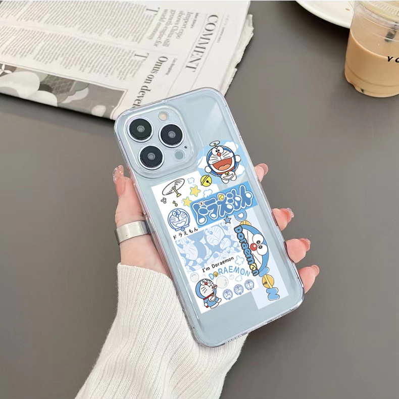 Ốp Điện Thoại TPU Gel Đệm Khí Chống Rơi Hình Doraemon Cho Samsung Galaxy S22 Plus Note 20 Ultra 10 S21 FE S20