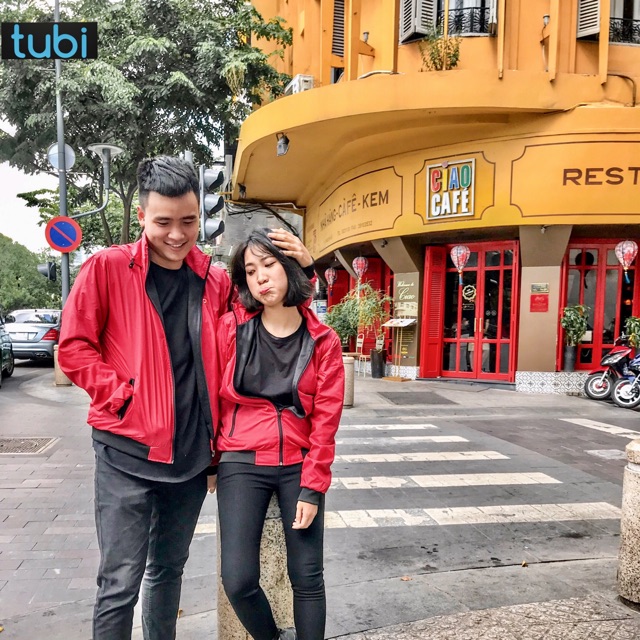 [CHỐNG NẮNG] ÁO KHOÁC NÓN GIẤU MÀU ĐỎ ĐÔ (2 lớp) | BigBuy360 - bigbuy360.vn