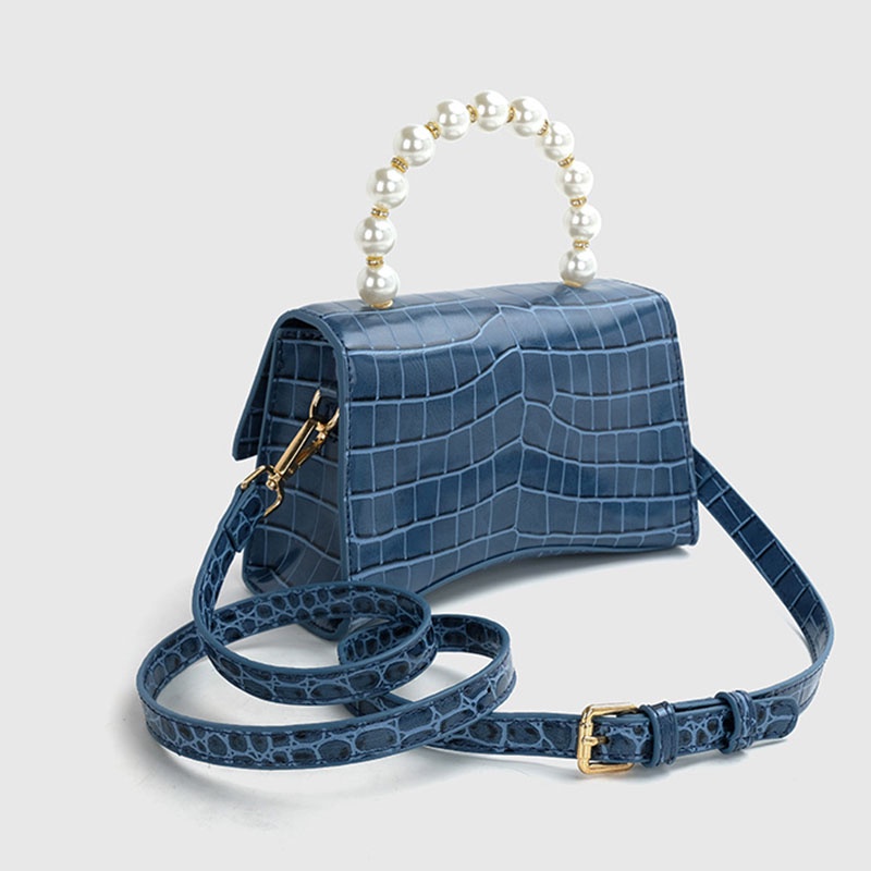 Túi xách tay đeo vai IELGY dáng vuông nhỏ da cá sấu thời trang đơn giản dành cho nữ