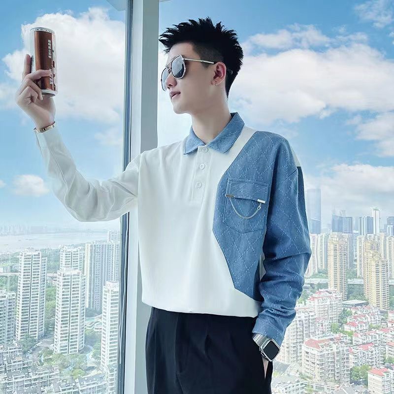 Áo Thun Polo Dáng Ôm Phong Cách Thời Trang Hàn Quốc Cho Nam Giới