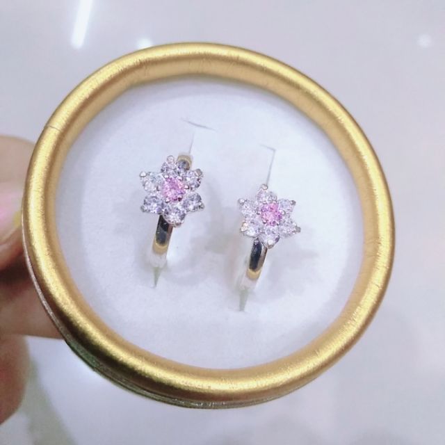 Nhẫn bạc Nhẫn Hoa đính đá bạc ta cho bé_Van jw