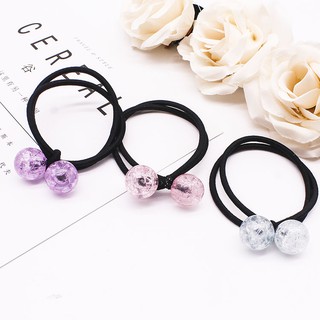 Combo 2 dây cột tóc, buộc tóc đính đá tròn 2 đầu (BT 81)