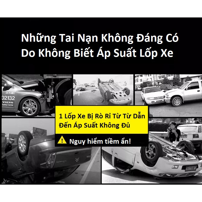 Đồng hồ đo áp xuất lốp cho ô tô, xe hơi, xe khách, xe tải, xe máy nhỏ gọn