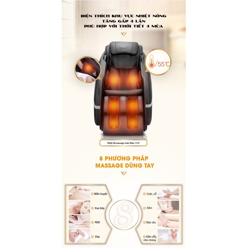 [HOT 2021] Ghế massage toàn thân Fujikima FJ 909fx mới 100% đập hộp BH 6 năm