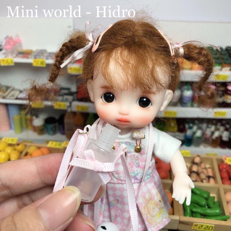 Mô hình bình nước uống mini tỉ lệ 1/6, 1/8, 1/12 dùng cho búp bê Barbie, bjd, holala, Baboliy