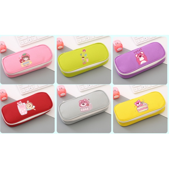 Hộp bút  gấu dâu tây lotso nhiều ngăn HB2N45 bóp viết dễ thương gấu thỏ cherie berie thỏ stella cáo lina  DF friends