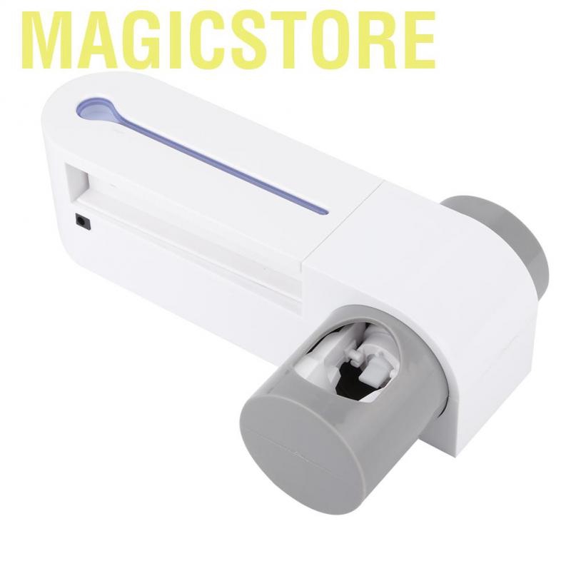 Magicstore 3in 1 UV Toothbrush Sterilizer Holder Wall Mount Automatic Toothpaste Dispenser Bathroom EU 100-240V