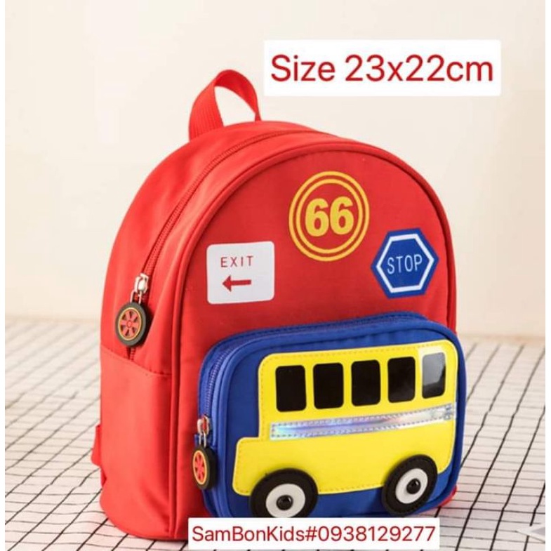 Ba lô xe bus cho bé trai- SamBonkids
