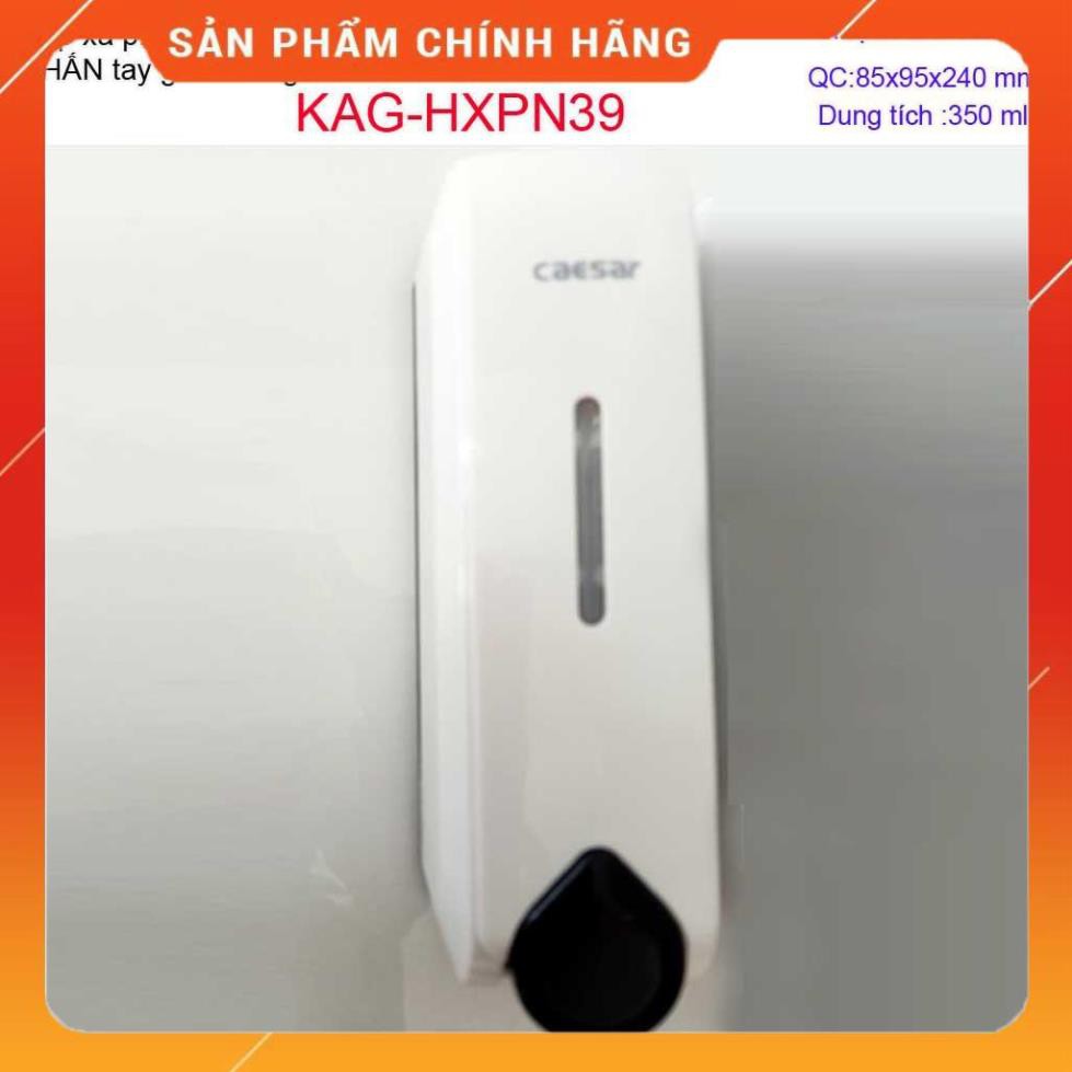 Hộp đựng xà phòng đơn Caesar, hộp nhấn xà phòng đựng sữa tắm, dầu gội đầu KAG-HXPN39-Trắng-White