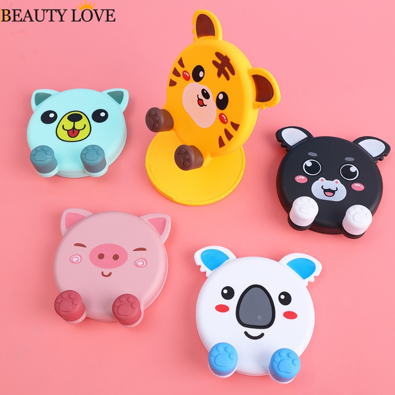 [Mới] Giá Đỡ Điện Thoại Để Bàn Họa Tiết Hoạt Hình Dễ Thương Có Thể Điều Chỉnh / Gập Lại Cho IPhone &amp; Android