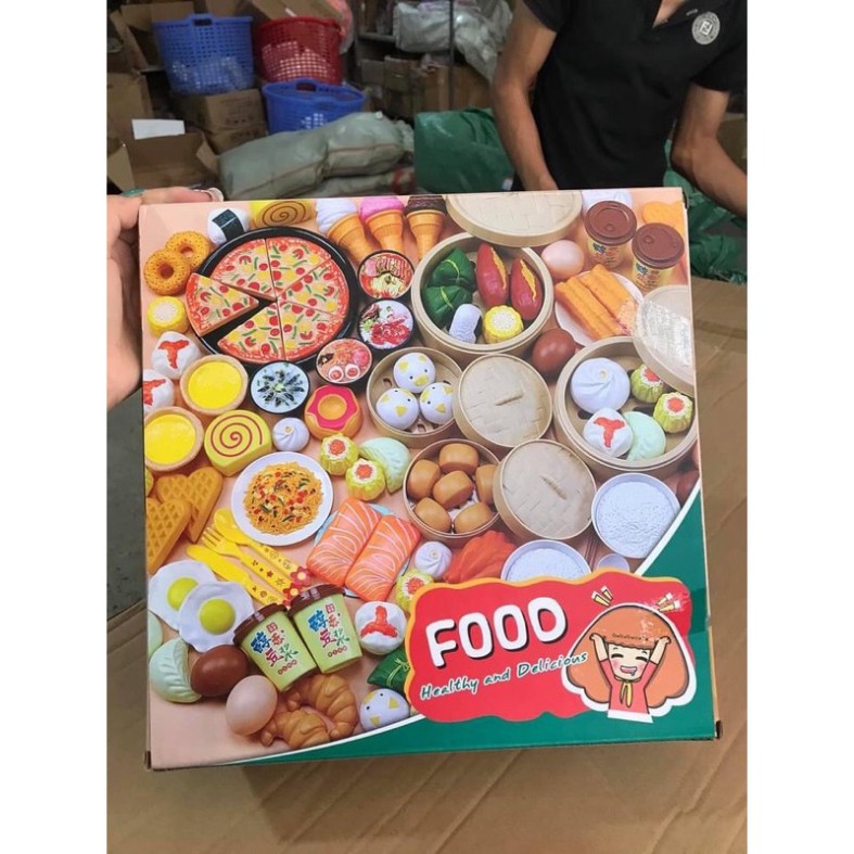 Bộ đồ chơi nấu ăn bánh bao 88 chi tiết siêu cute( quà 1/6 cho bé)