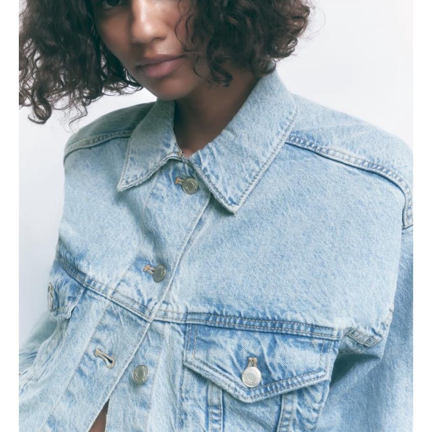 Morocco Zara jean crotop gấu buông Phong Cách Thời Trang Âu Mỹ