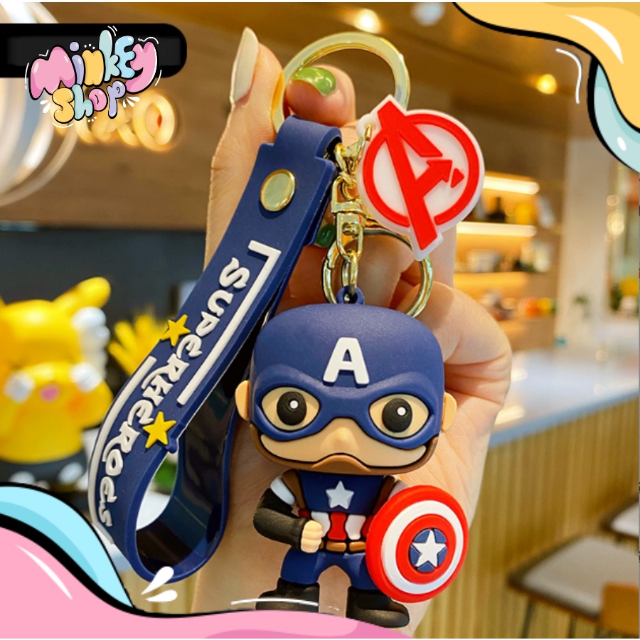 Móc Khóa Đẹp Hình SIêu Anh Hùng Cute phụ kiện Túi Xách dễ thương -Minkey