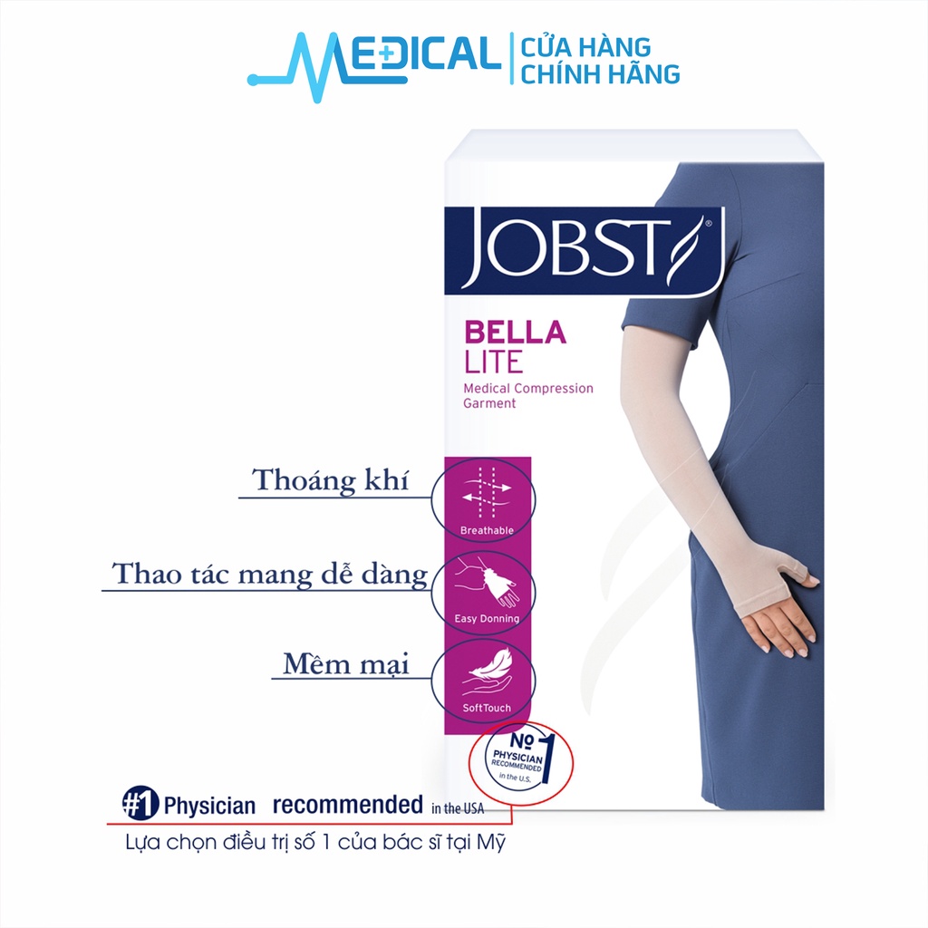 Vớ cánh - bàn tay hỗ trợ phù bạch huyết JOBST Bella Lite chuẩn áp lực 20-30mmHg màu da - MEDICAL
