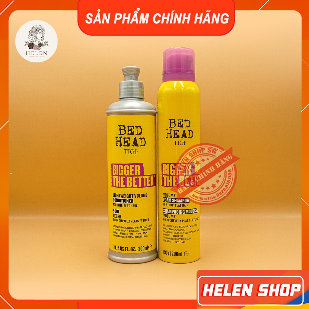 Bộ Gội Xả Tạo Độ Phồng Tóc VOLUME BIGGER THE BETTER BED HEAD TIGI