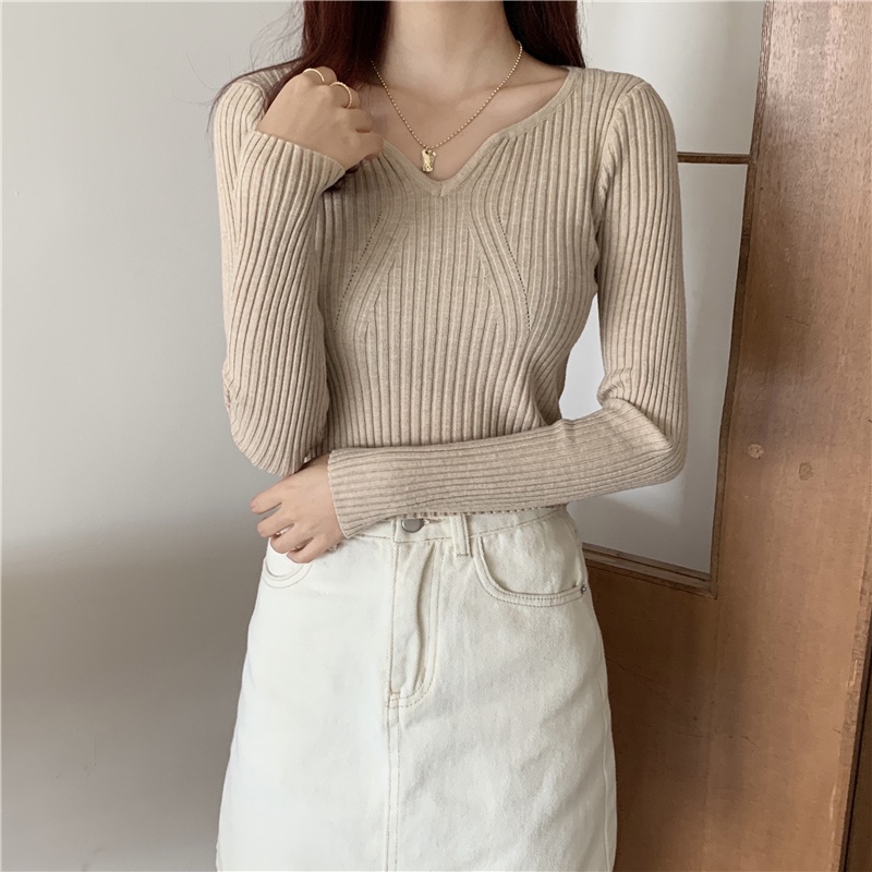 Áo Sweater dệt kim thiết kế mới thoải mái phong cách Hàn Quốc