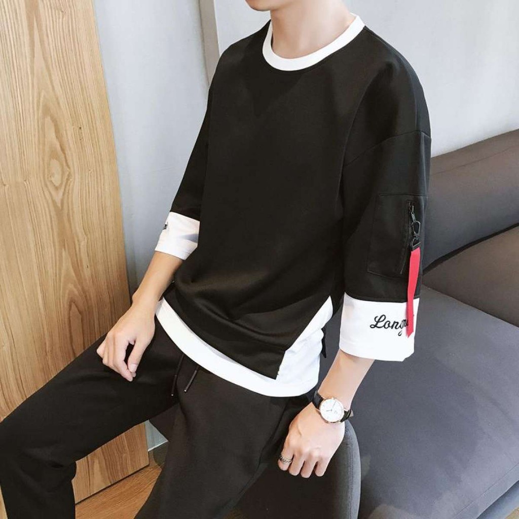 Bộ Đồ Nam Mùa Hè Áo Thun Tay Lỡ  Phối Dây In Họa Tiết Chữ OFF WHITE Thời Trang MixxStore QA NAM 024
