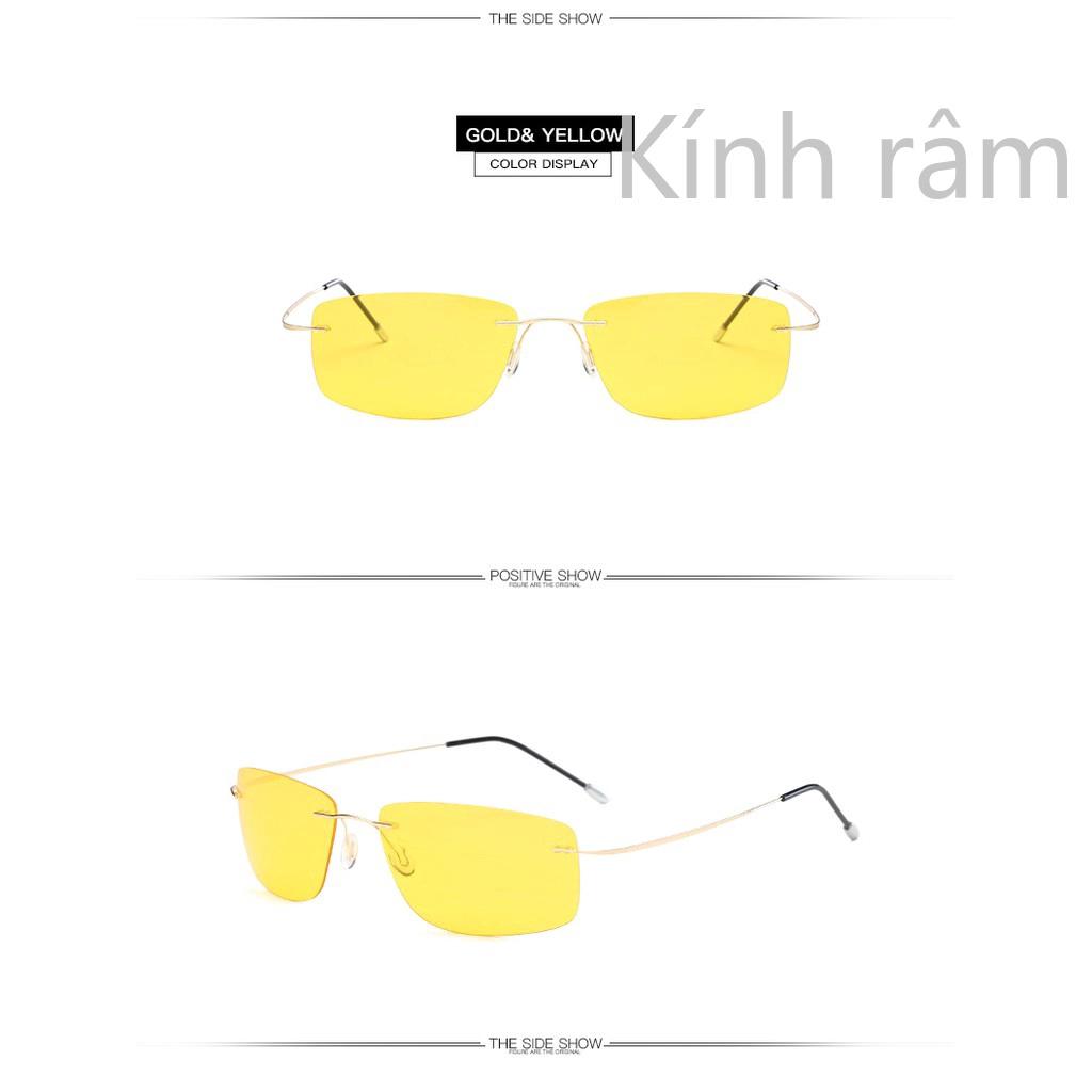 Kính mát gọng mỏng có tròn phân cực cho nam