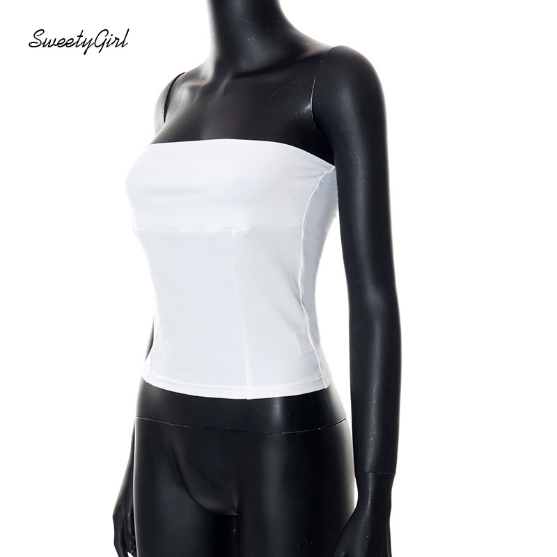 Áo Ống Màu Sắc Trơn Không Tay Quyến Rũ Cho Nữ